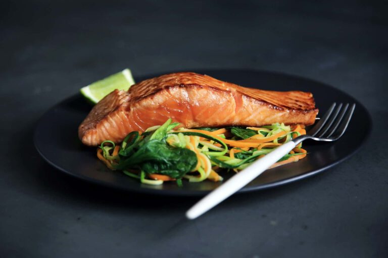 Salmon And Vegetable Pasta Keto Recipe
